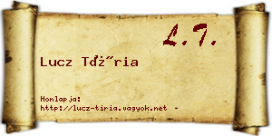 Lucz Tíria névjegykártya