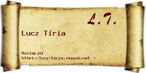 Lucz Tíria névjegykártya